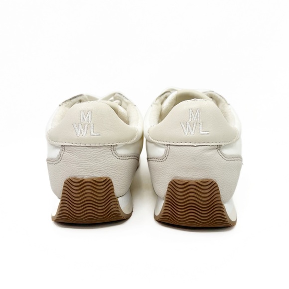 Madewell League Washed Nubuck Leather Sneakers in Cloud Linen - Picture 10 of 12